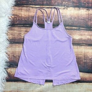 $5 SALE!  Purple Striped Workout Top Open Back